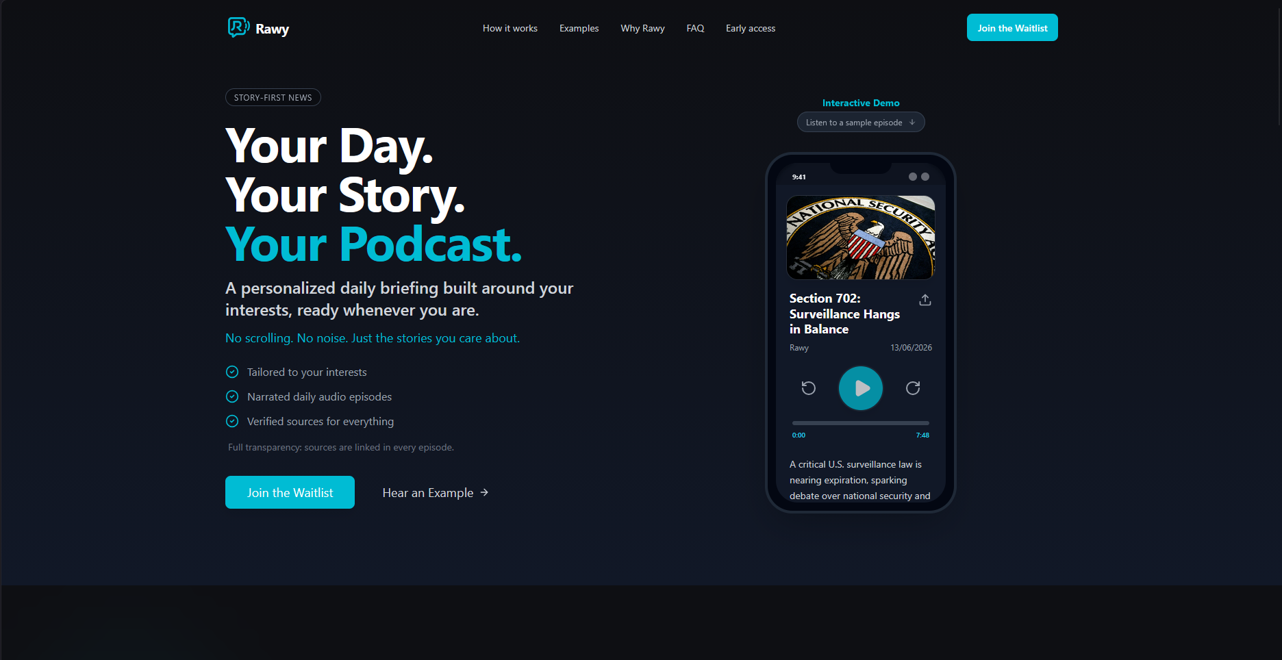Rawy – AI-Powered Personalized News Podcast project